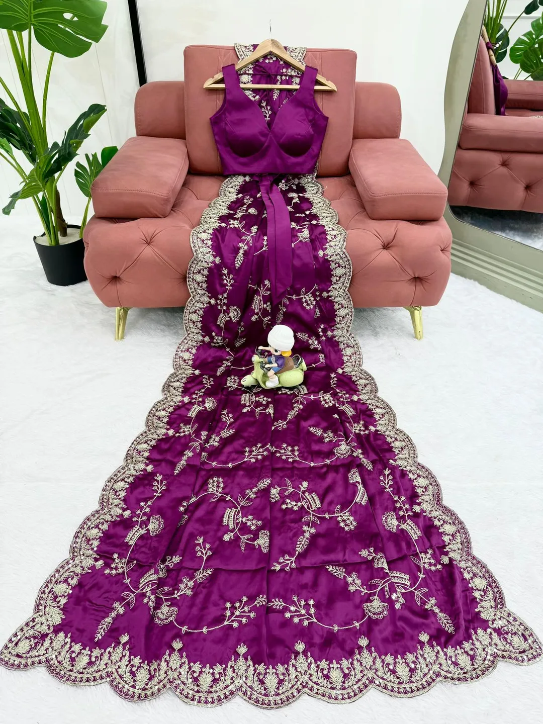 New Launch – Designer Japan Satin Silk Saree - View 6