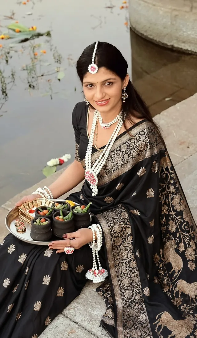 New Launch – Banarasi Silk Saree - Banarasi silk Saree Online India - Buy at ₹1450 - Image 1