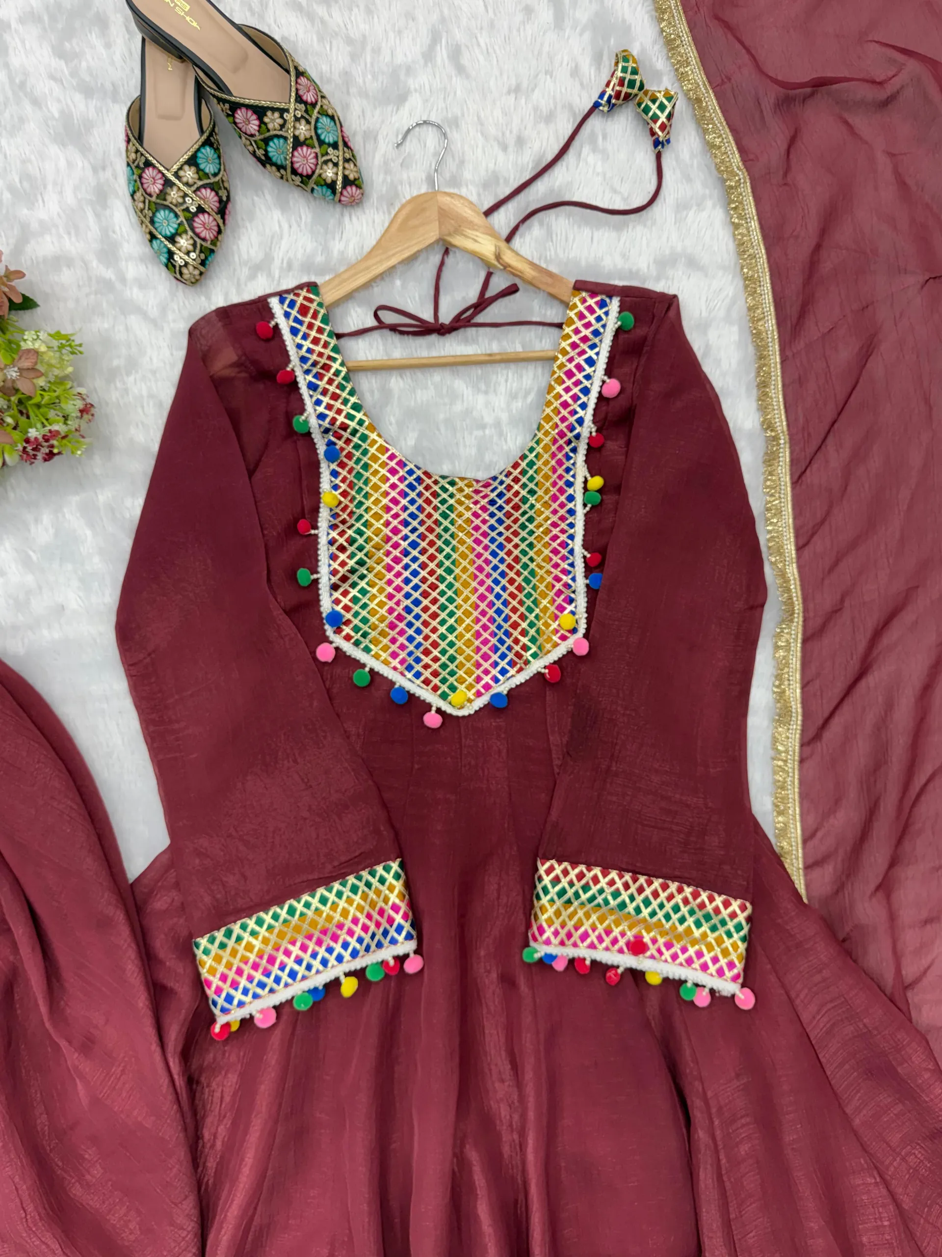 Designer Tulip Dhoti Set with Flared Top & Dupatta – Wedding Special - View 6