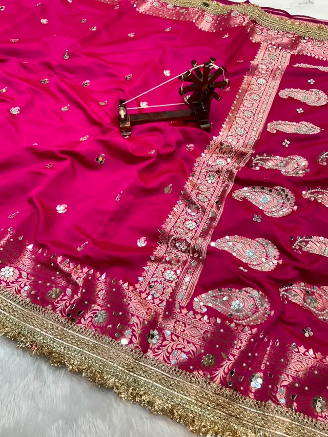 Chand Sitara Collection – Premium Banarasi Semi Katan Silk Saree - View 6