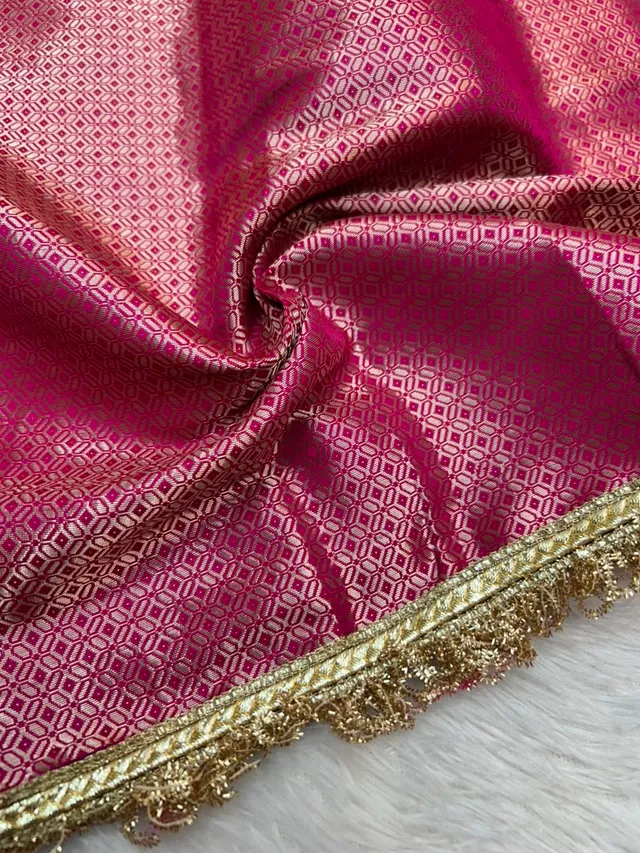 Chand Sitara Collection – Premium Banarasi Semi Katan Silk Saree - View 7