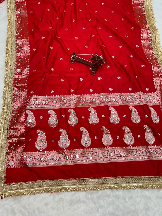 Chand Sitara Collection – Premium Banarasi Semi Katan Silk Saree - Banarasi Semi Katan Silk Saree Online India - Buy at ₹2499 - Image 1