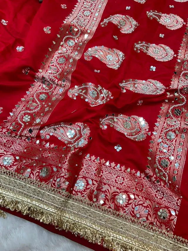 Chand Sitara Collection – Premium Banarasi Semi Katan Silk Saree - View 2