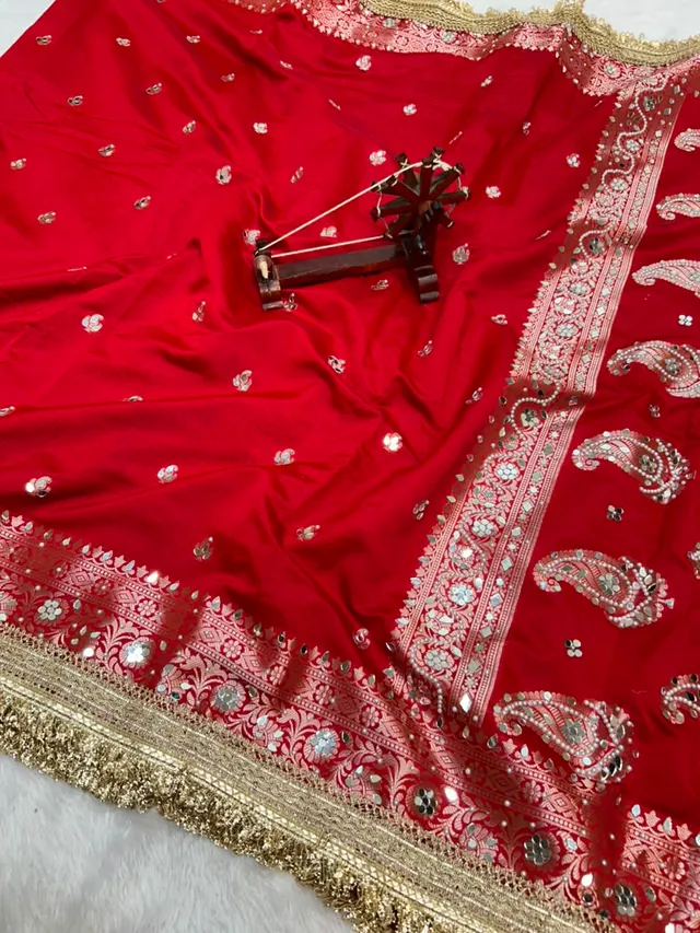 Chand Sitara Collection – Premium Banarasi Semi Katan Silk Saree - View 4