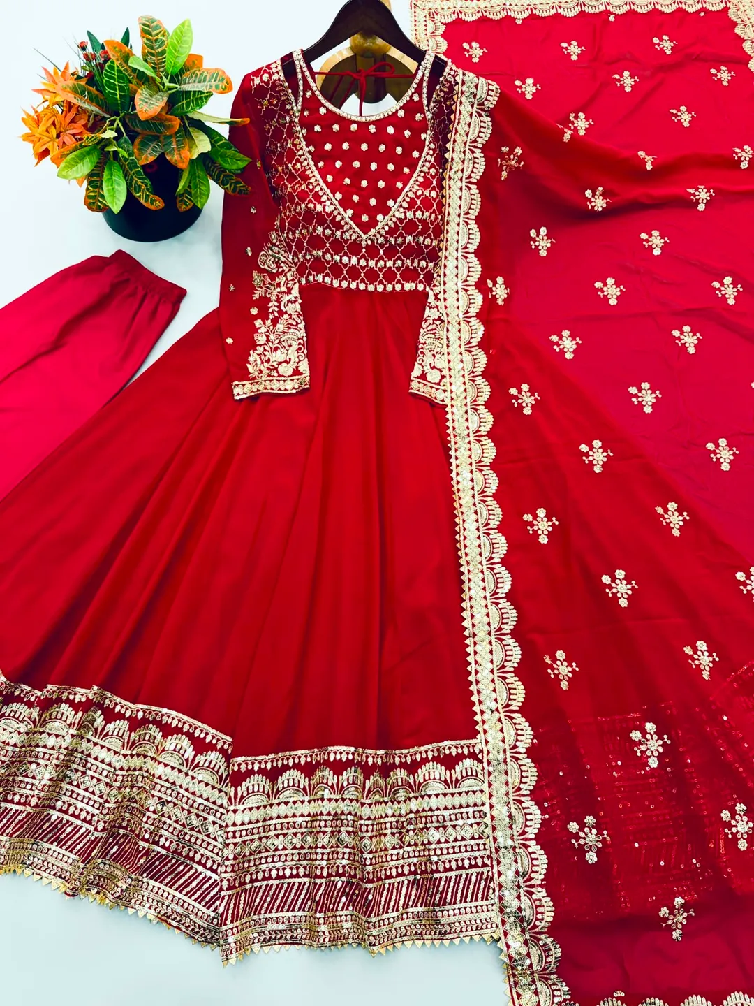 Exclusive Trending Designer Gown with Heavy Embroidery & Sequence Work - View 2