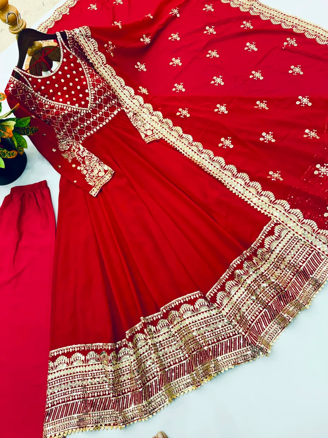 Exclusive Trending Designer Gown with Heavy Embroidery & Sequence Work - View 5