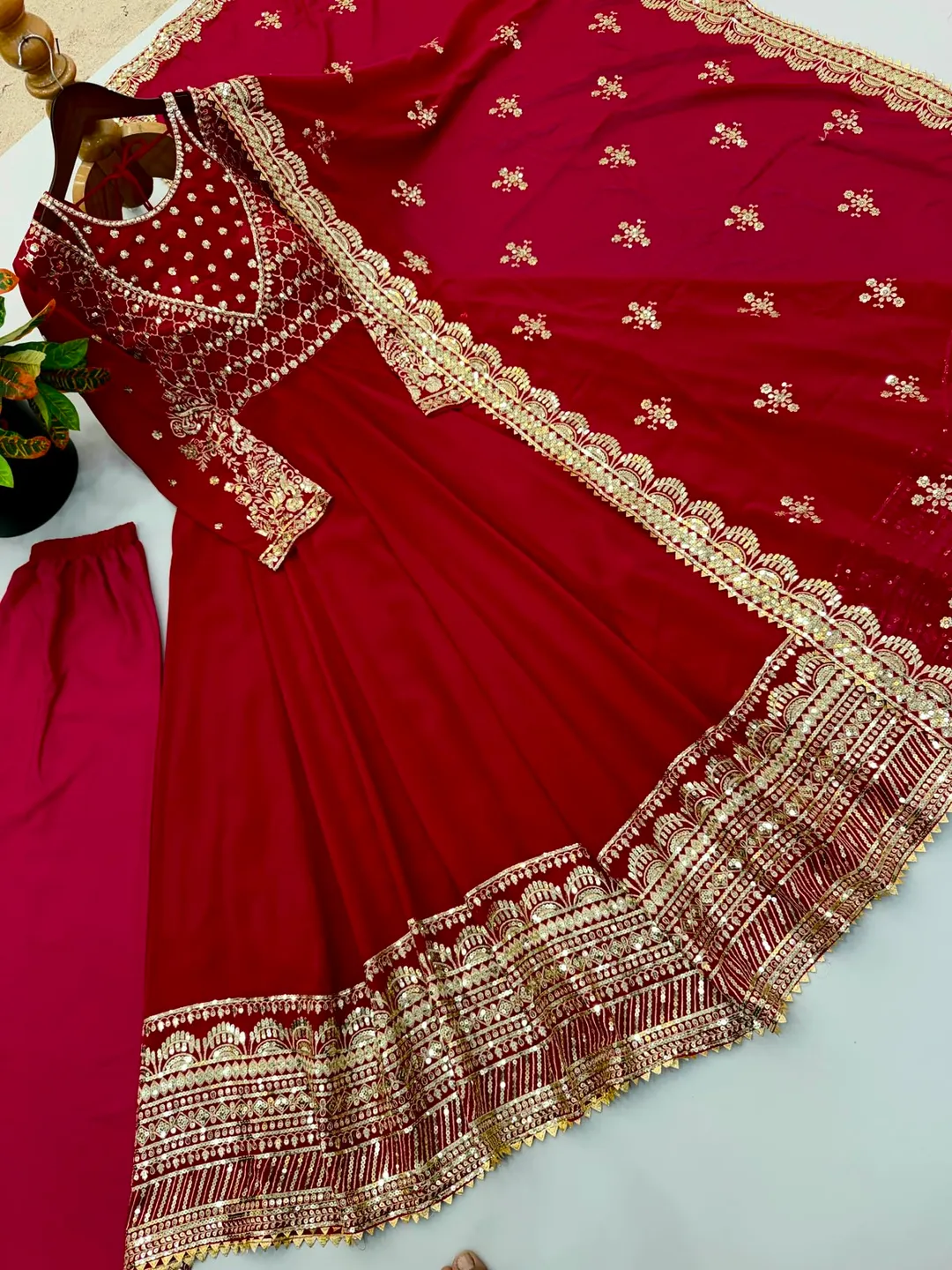 Exclusive Trending Designer Gown with Heavy Embroidery & Sequence Work - View 2
