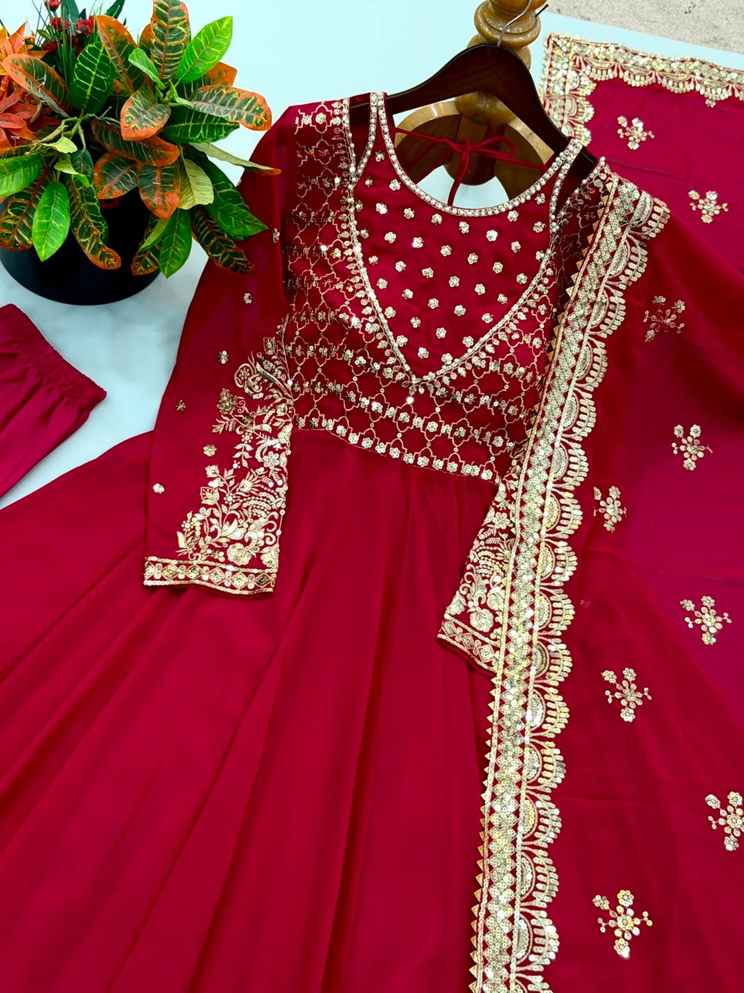 Exclusive Trending Designer Gown with Heavy Embroidery & Sequence Work - View 3