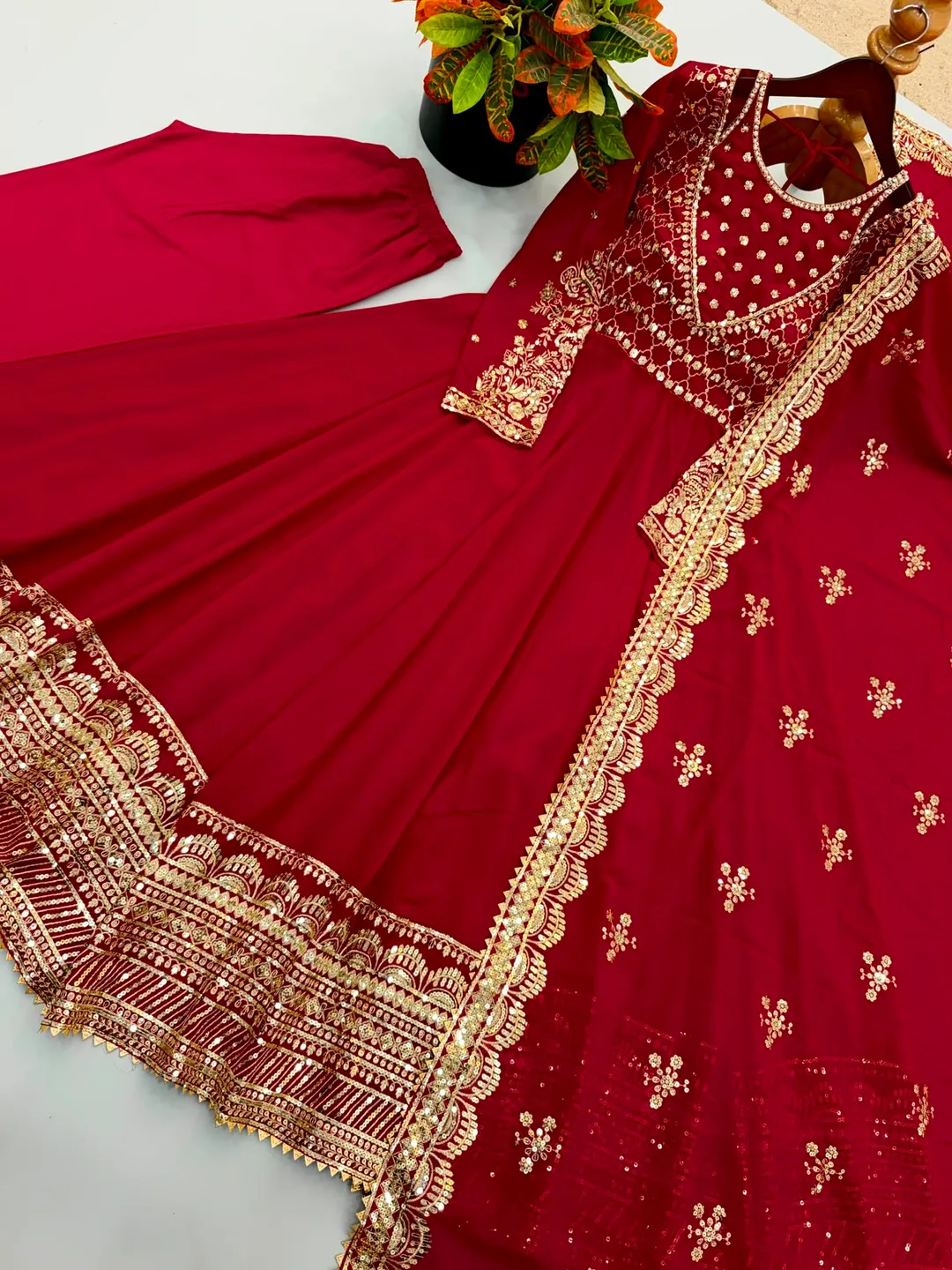 Exclusive Trending Designer Gown with Heavy Embroidery & Sequence Work - View 4