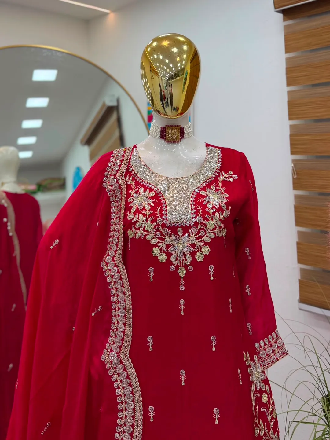 New Designer Party Wear Sharara Suit & Dupatta Set - View 4