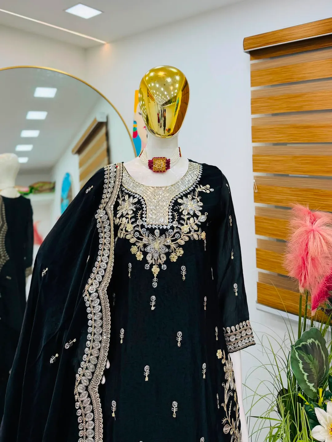 New Designer Party Wear Sharara Suit & Dupatta Set - View 4