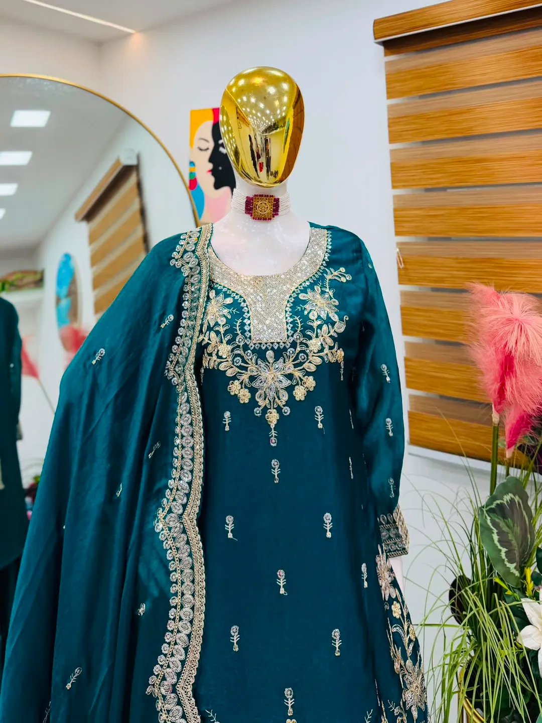 New Designer Party Wear Sharara Suit & Dupatta Set - View 5