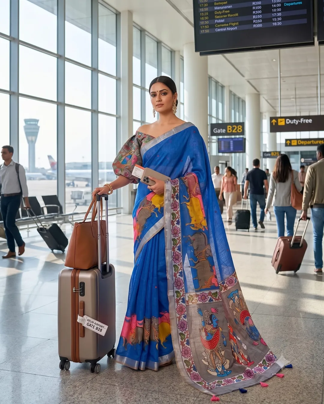 New Fancy Kalamkari Linen Saree