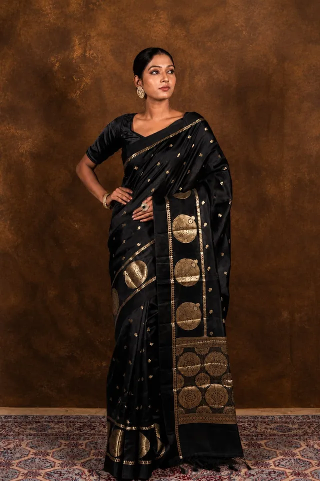 Premium Banarasi Soft Raw Mango Silk Saree Collection - View 3