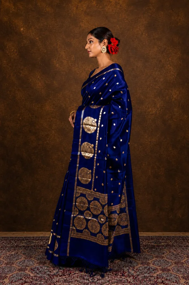 Premium Banarasi Soft Raw Mango Silk Saree Collection - View 3