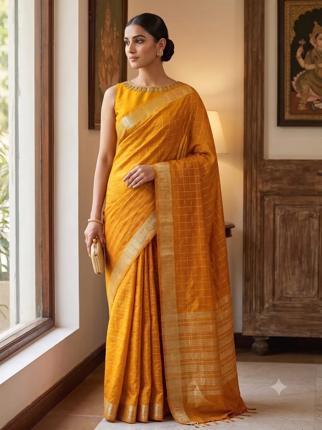 Premium Banarasi Daybal Raao Mango Soft Silk Saree