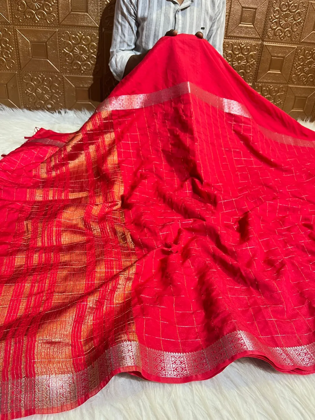 Premium Banarasi Daybal Raao Mango Soft Silk Saree - View 2