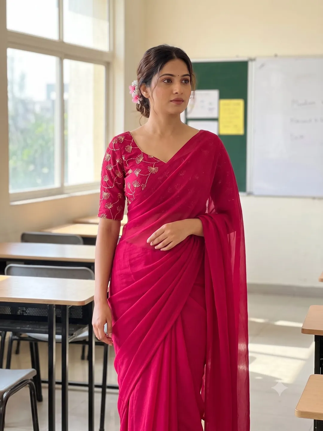 Premium Rangoli Karsh Saree with Sequence Work Blouse