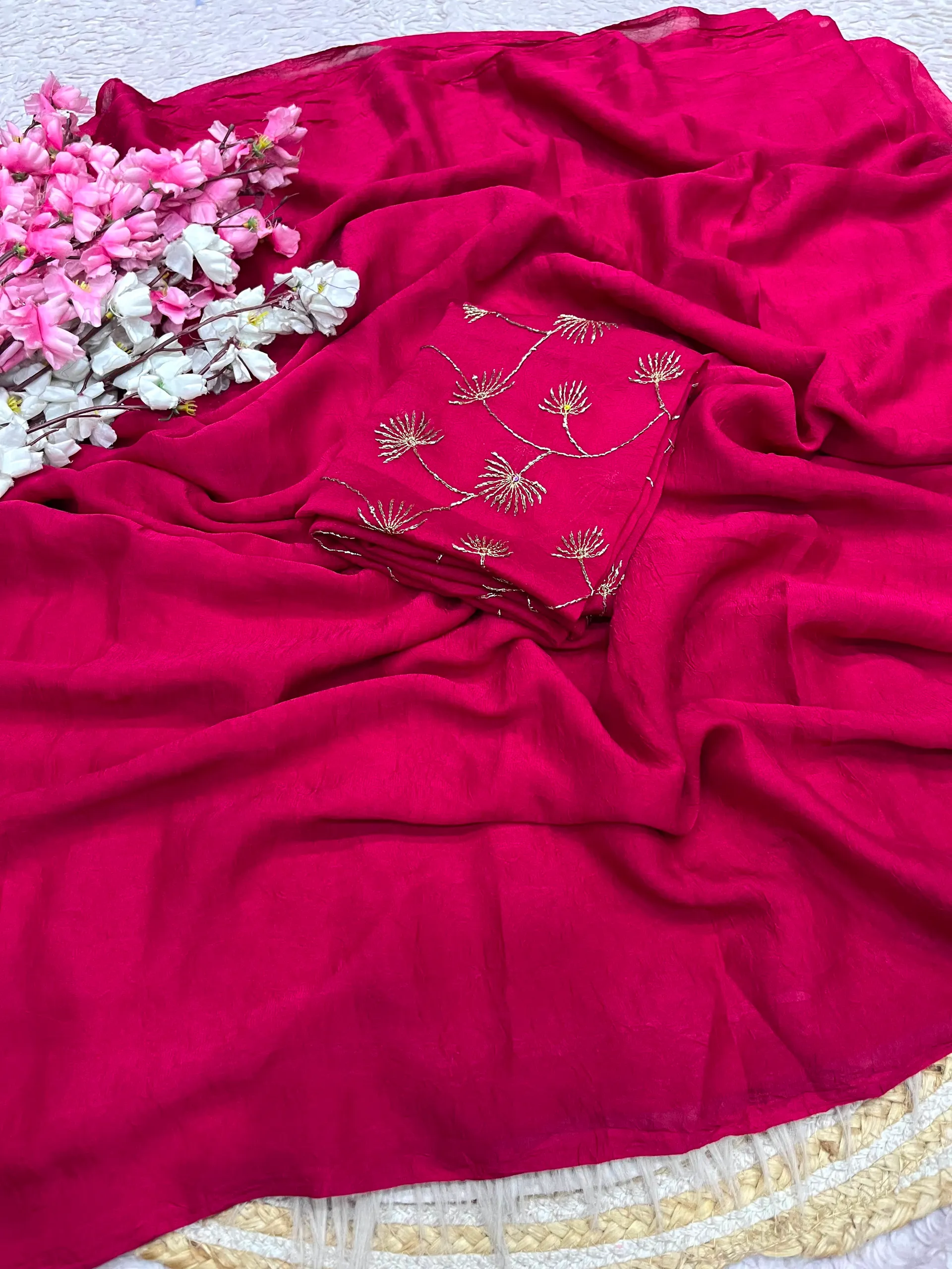 Premium Rangoli Karsh Saree with Sequence Work Blouse - View 2