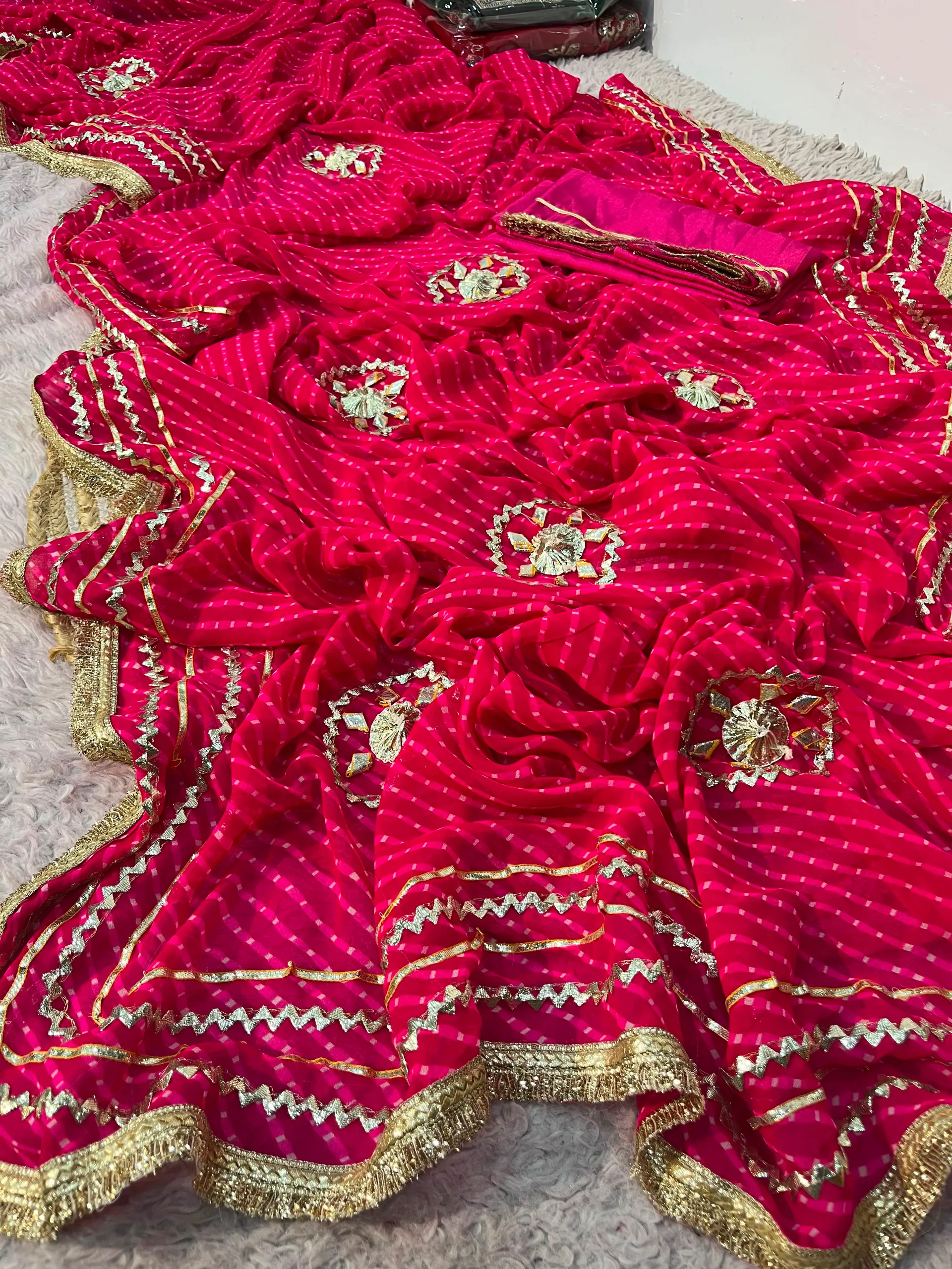 Premium C by C Georgette Mothda Saree - View 2