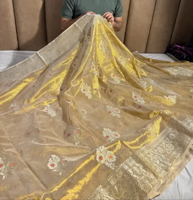 Premium Banarasi Soft Crush Tissue Silk Saree Collection - Premium Banarasi Soft Crush Tissue Silk Saree Online India - Buy at ₹1899 - Image 1