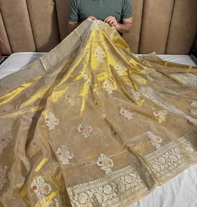 Premium Banarasi Soft Crush Tissue Silk Saree Collection - View 2