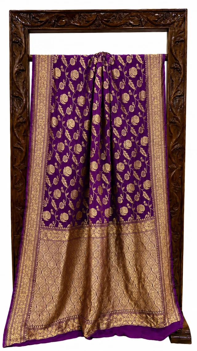 Premium Banarasi Georgette Silk Saree - View 2