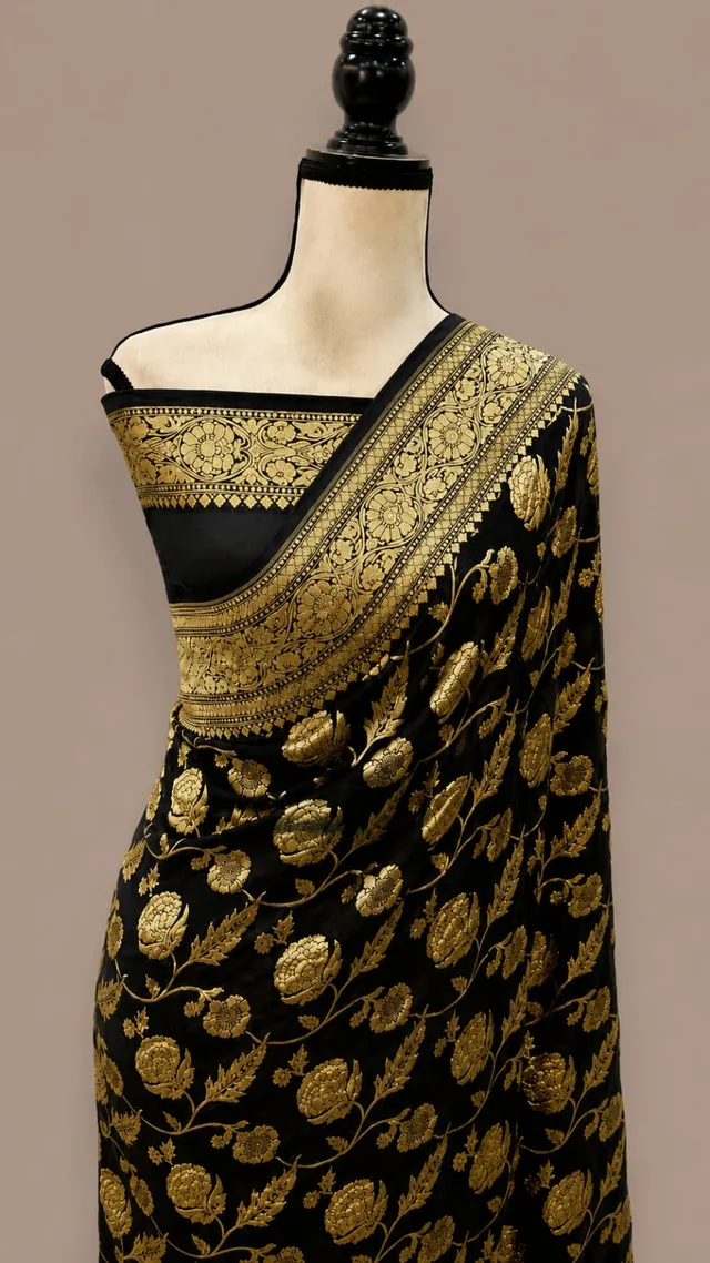 Premium Banarasi Georgette Silk Saree - Premium Banarasi Georgette Silk Saree Online India - Buy at ₹1899 - Image 1