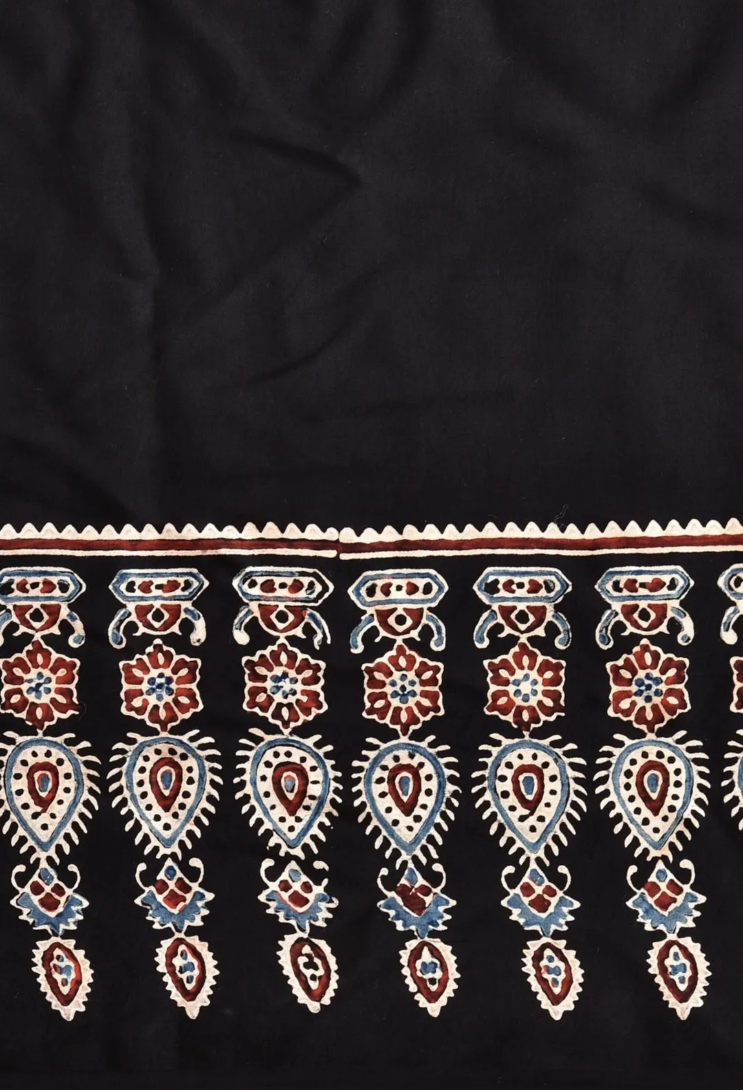 New Ajrakh Gajji Crepe Silk Saree Collection - View 5