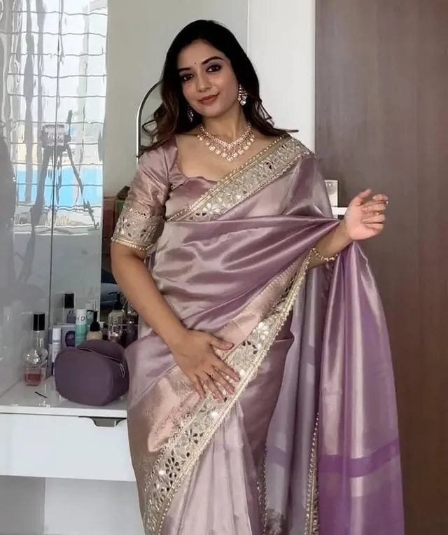 Premium Banarasi Soft Glass Tissue Silk Saree Collection