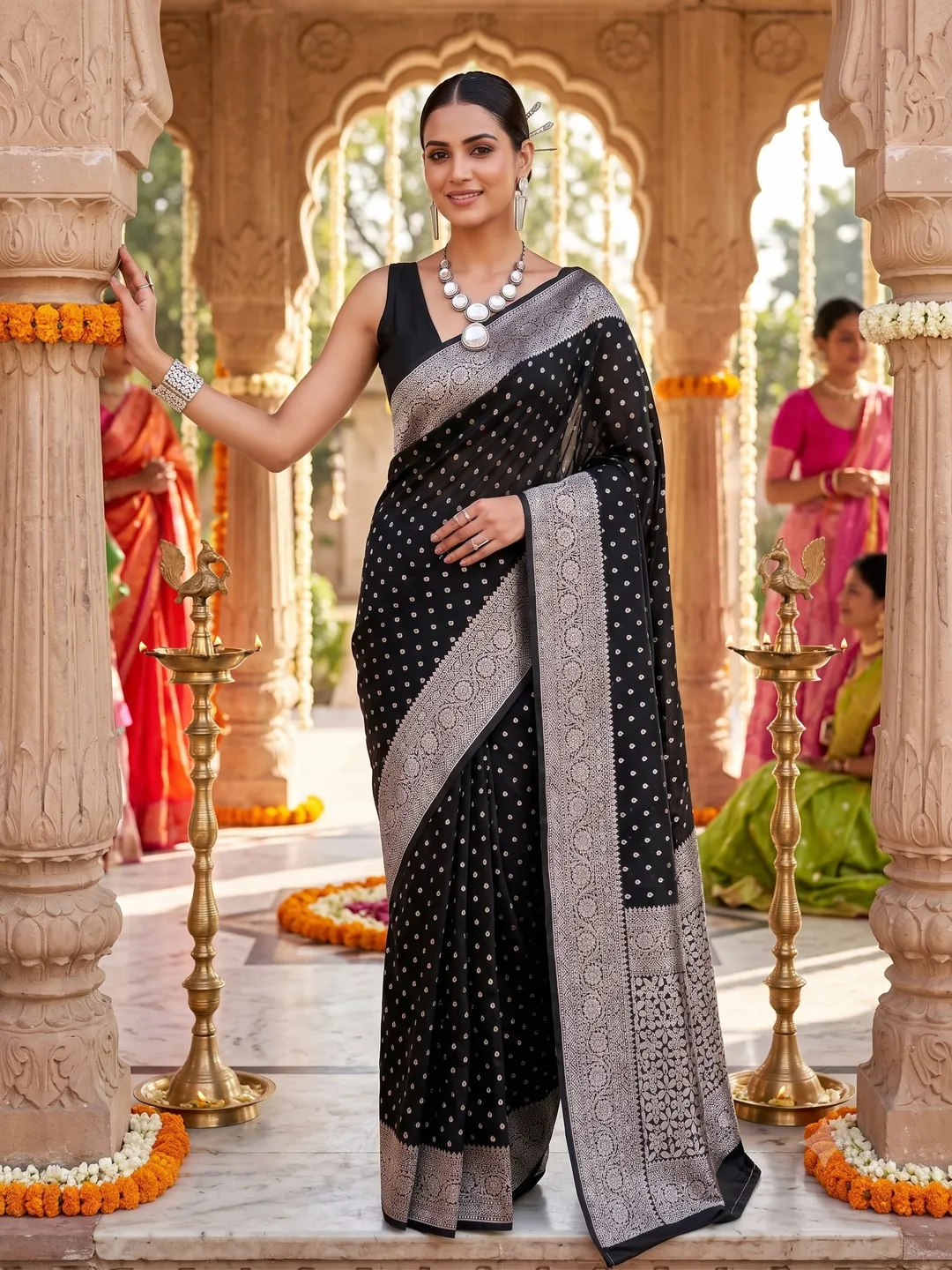 Premium Banarasi Katan Georgette Silk Saree Collection