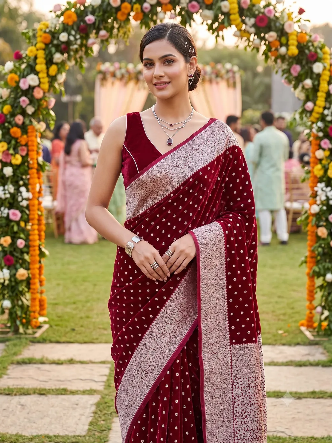 Premium Banarasi Katan Georgette Silk Saree