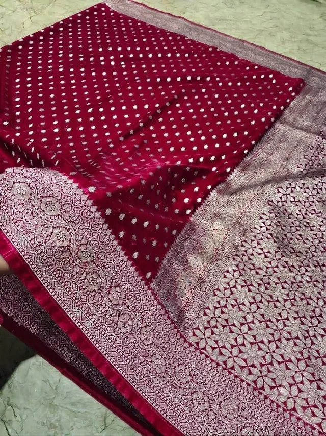 Premium Banarasi Katan Georgette Silk Saree - View 2