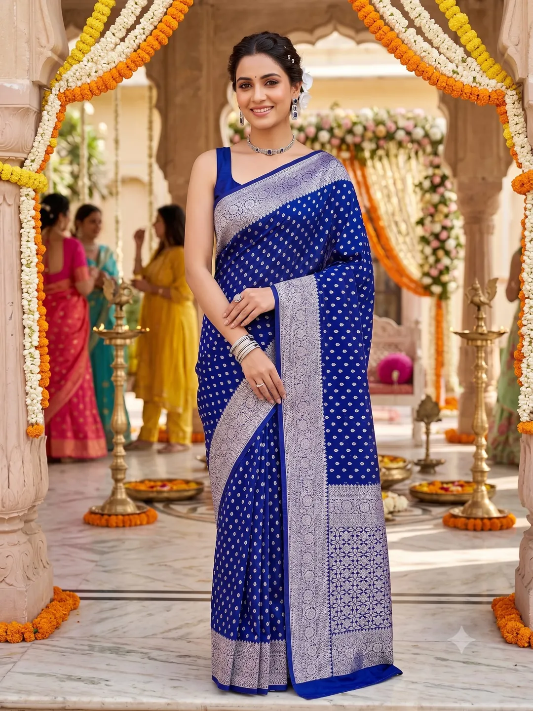 Premium Banarasi Katan Georgette Silk Saree