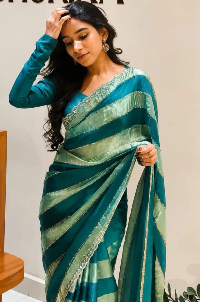 New Trending Fendy Val Swarovski Saree Collection - View 2