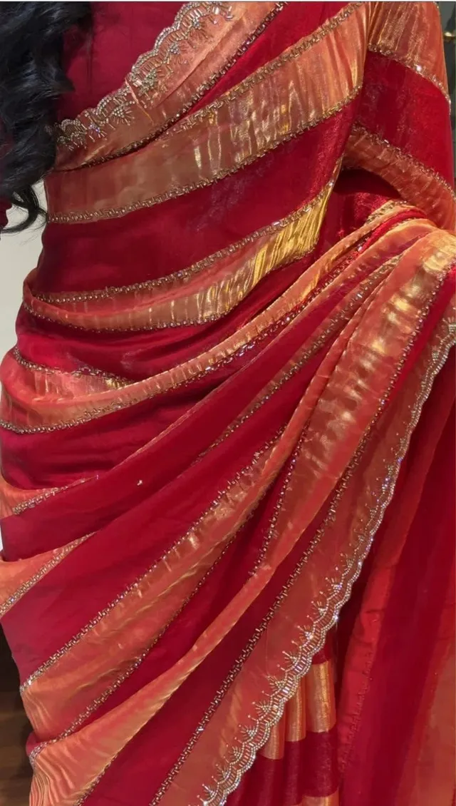 New Trending Fendy Val Swarovski Saree - View 5