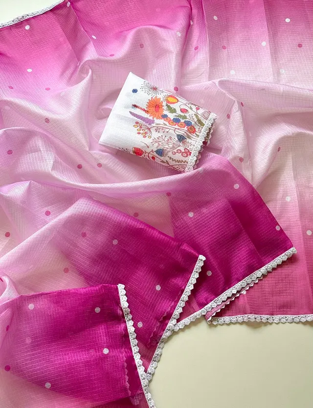 Premium Lightweight Kota Checks Saree Collection - View 2