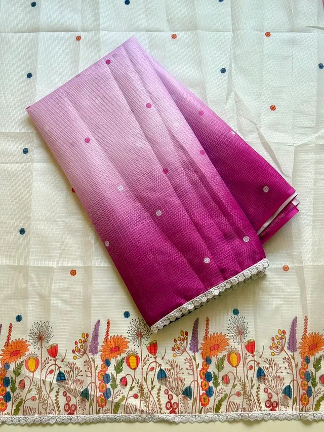 Premium Lightweight Kota Checks Saree Collection - View 3