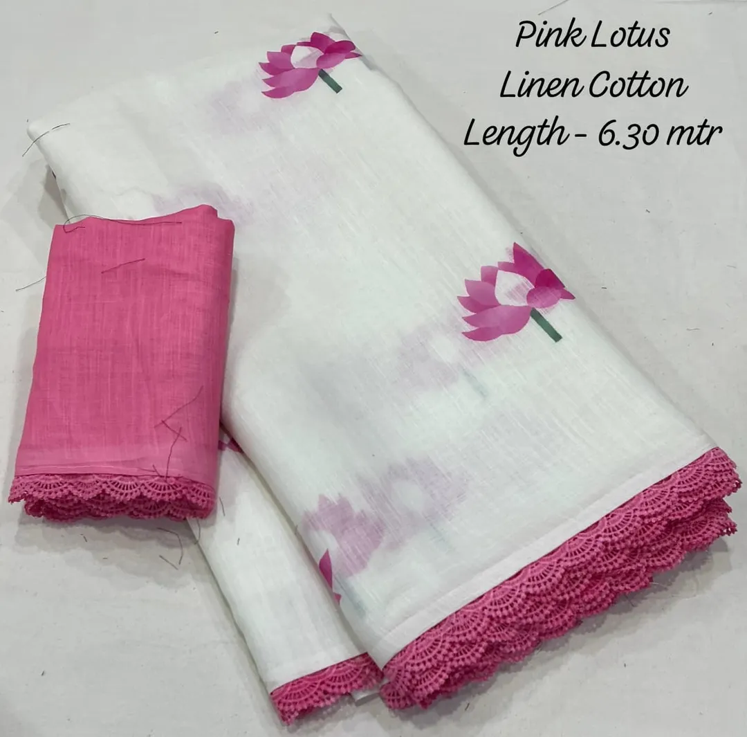 Floral Art – Manya Soft Linen Cotton Saree Collection - View 3