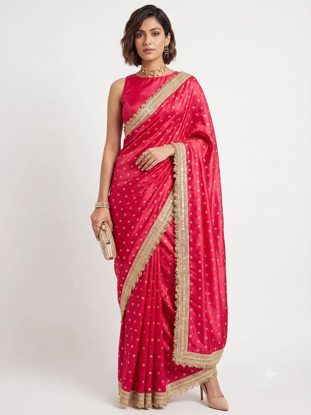 Premium Designer Saree with Designer Sabyasachi Lace