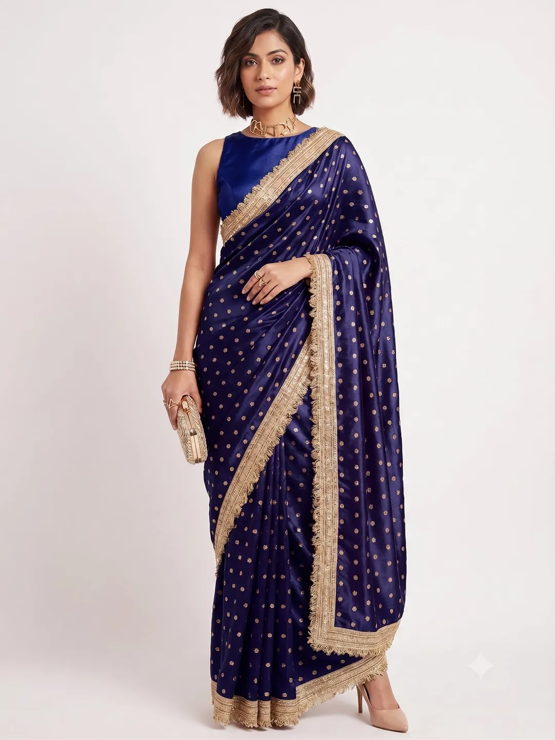Premium Designer Saree with Designer Sabyasachi Lace