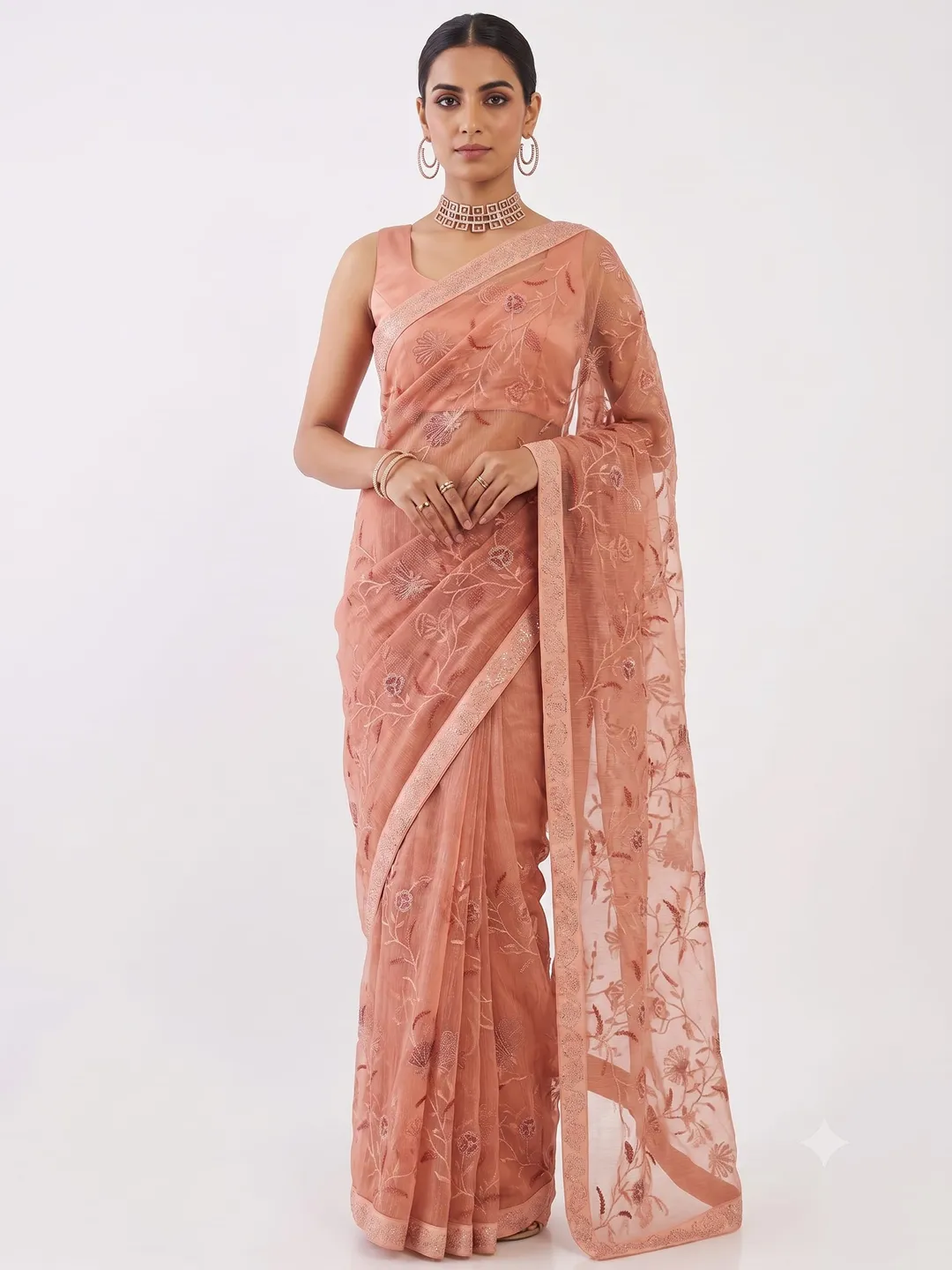 Premium Designer Net Saree with Swarovski Work
