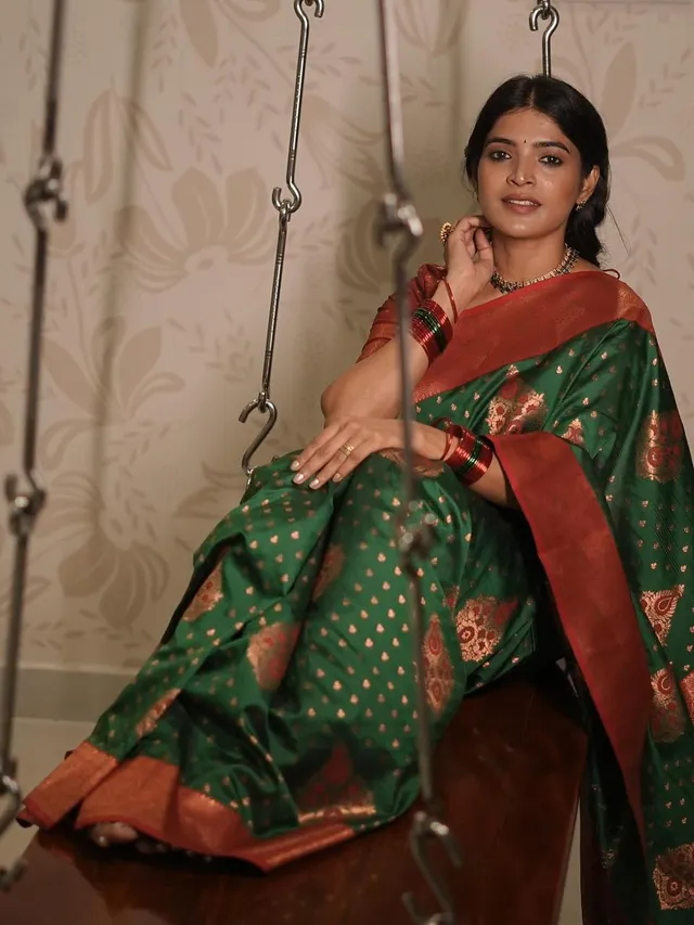 Traditional Weaves, Modern Royalty – Banarasi Soft Silk Saree - View 2
