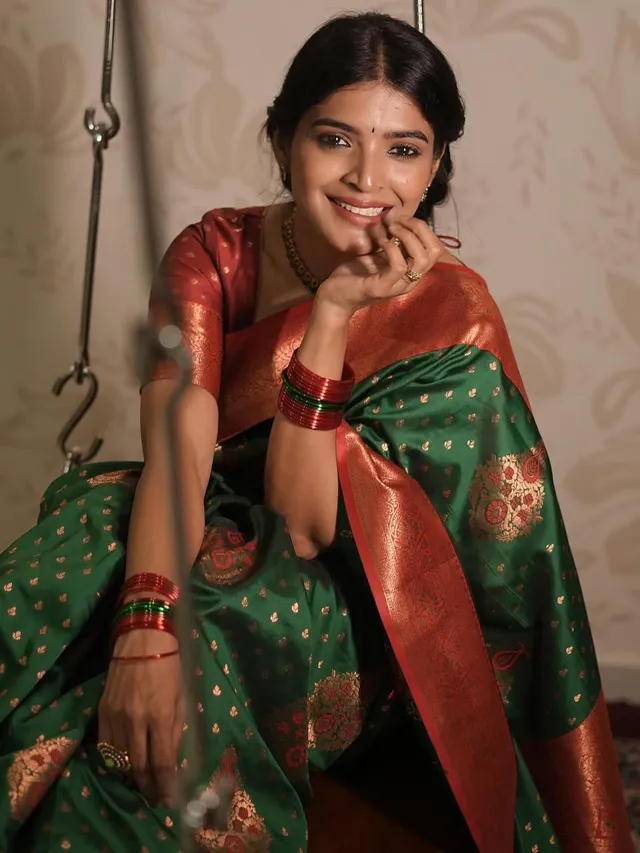 Traditional Weaves, Modern Royalty – Banarasi Soft Silk Saree - View 3