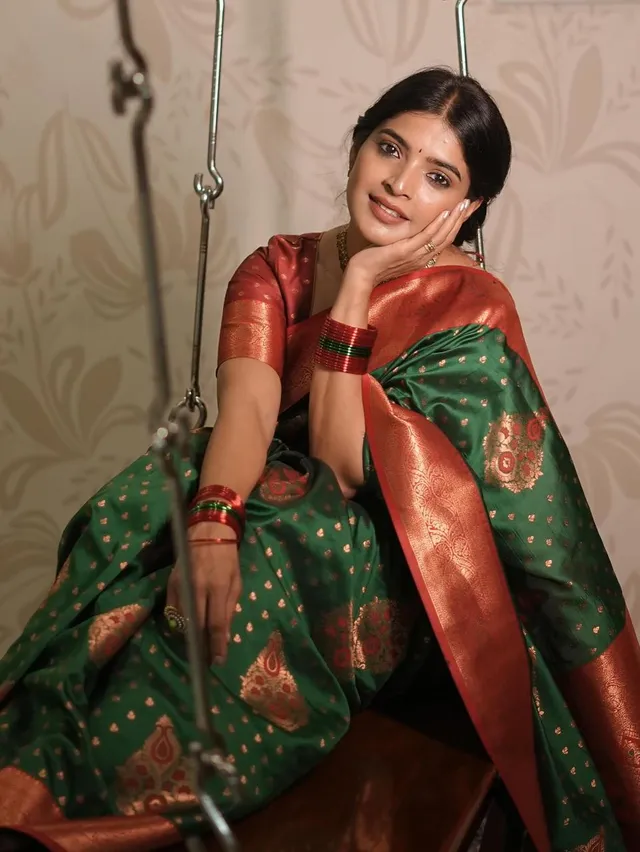 Traditional Weaves, Modern Royalty – Banarasi Soft Silk Saree - View 4