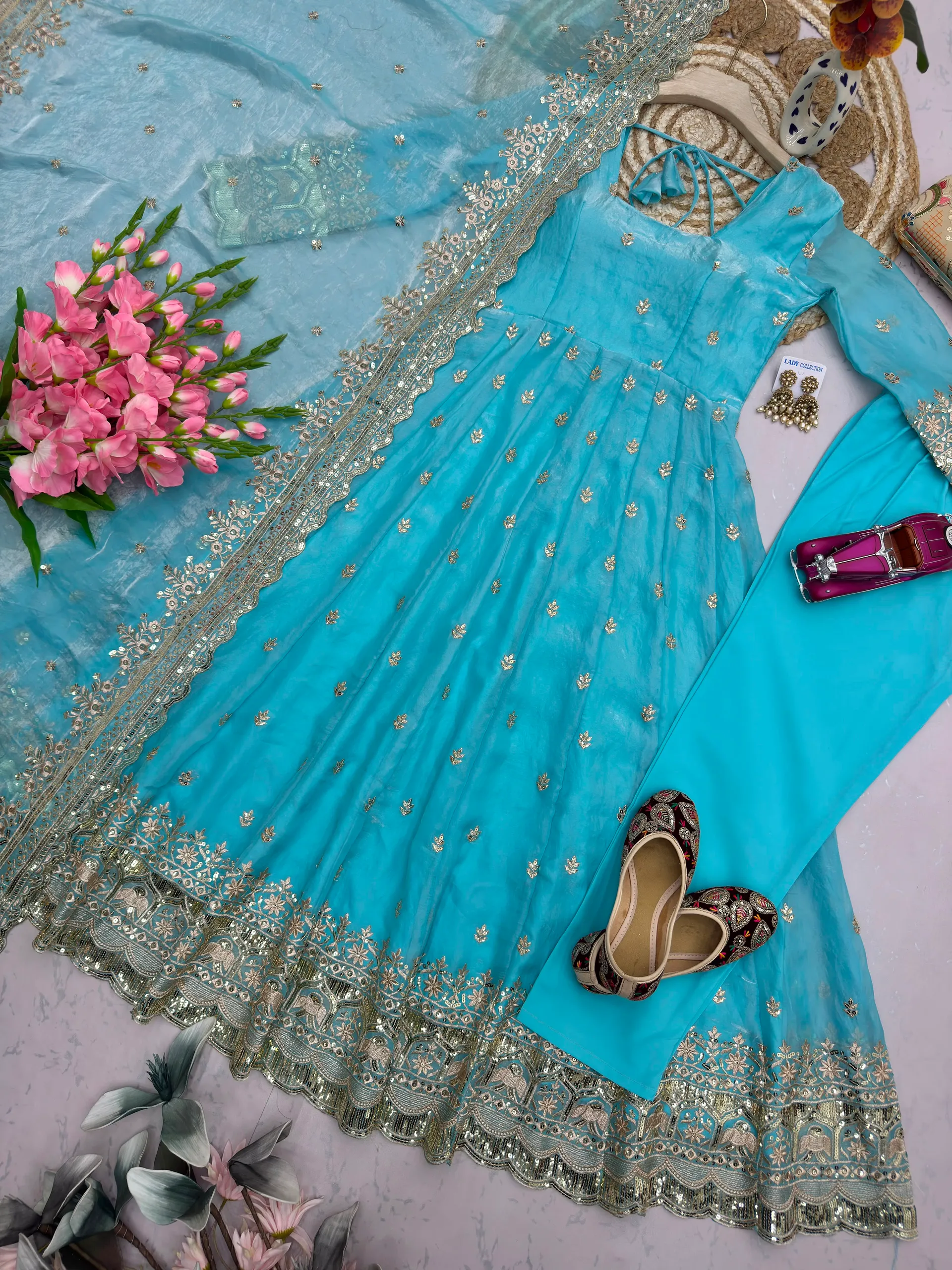 DesignerSai Party Wear Gown Set - View 4