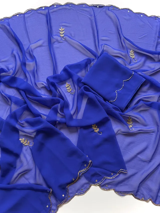 Premium Pure Georgette Handwork Saree Collection - View 2