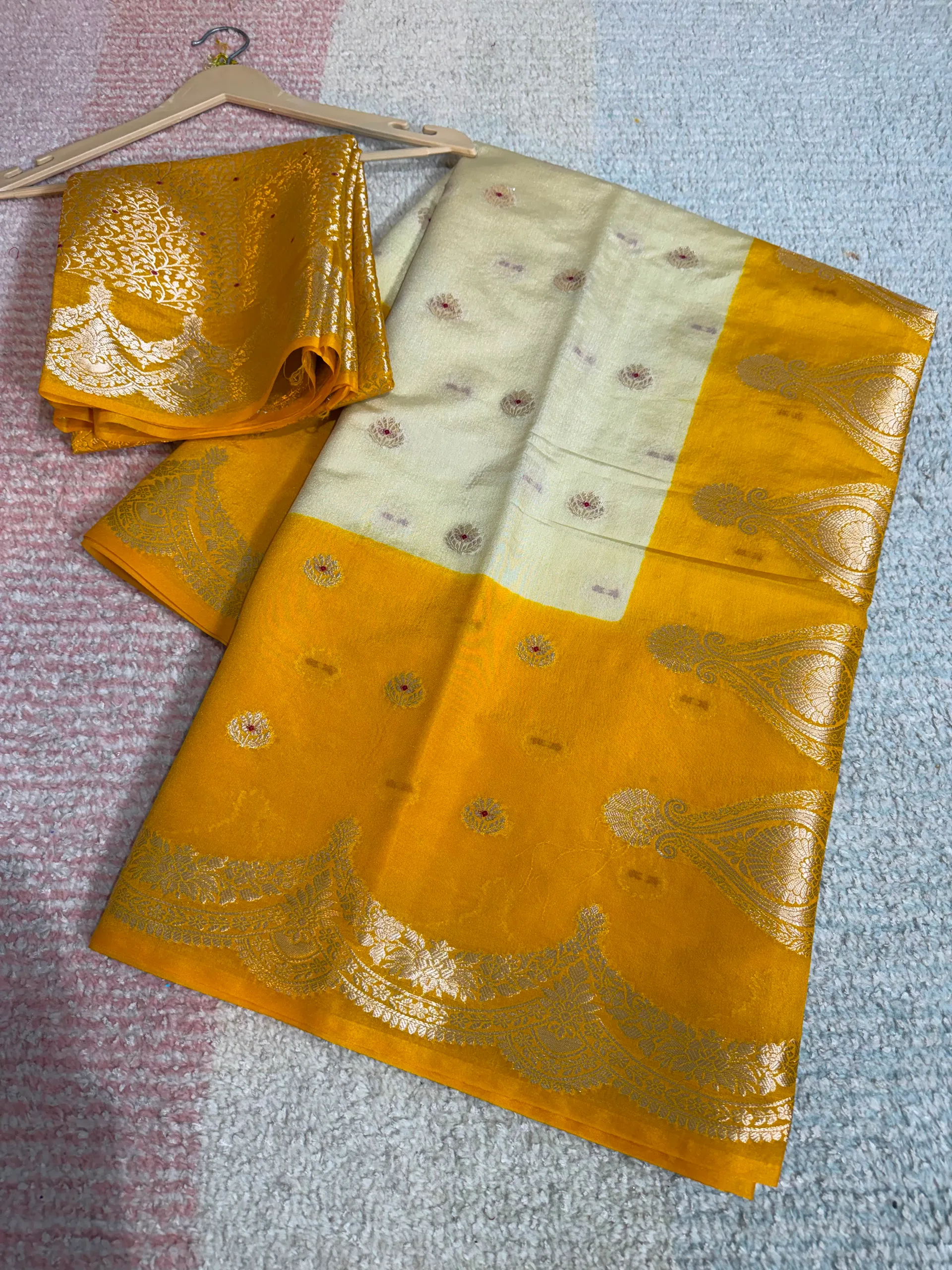 Premium Banarasi Chinon Dybal Soft Silk Saree Collection - View 3