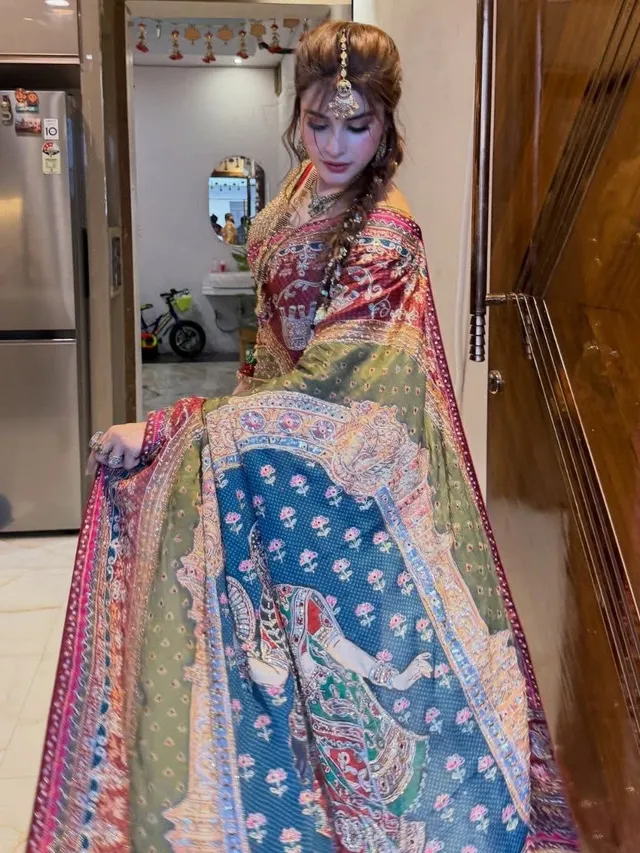 Celebrity-Inspired Designer Japan Satin Saree Collection - View 2