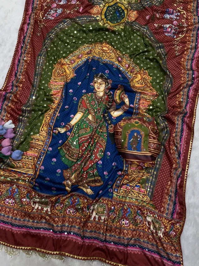 Celebrity-Inspired Designer Japan Satin Saree Collection - View 3